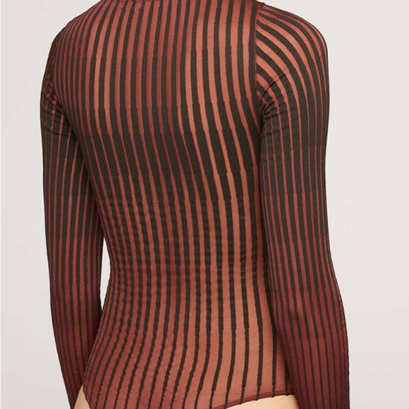 WOLFORD CAROL STRING BODYSUIT BLACK/AÇAÍ - Picture 2 of 6